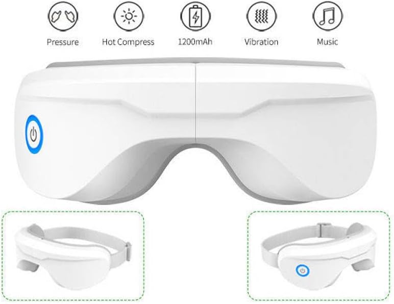 Ergonomic 5 Mode Eye Massager With Heat & Bluetooth Music