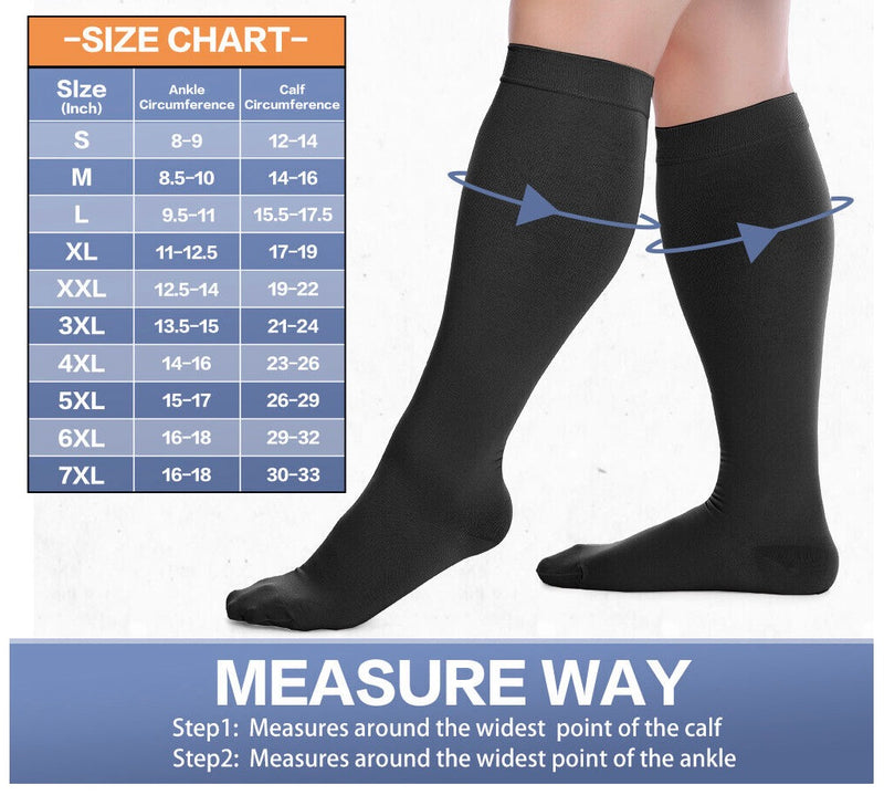 Plus Size Copper Infused Compression Socks