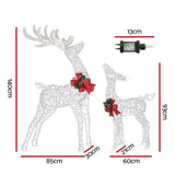 170 LEDs Fairy Light 2Pc Reindeer Christmas Lights Decoration Set