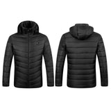 Electric Heated Unisex Thermal Winter Jacket With 9 Heating Zones