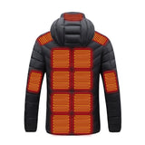 Electric Heated Thermal Winter Jacket With 15 Zones Including Shoulders & Elbows