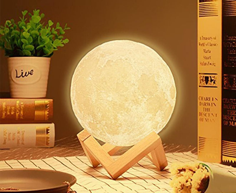 Multi Coloured 3D Moon Lamp - 20cm