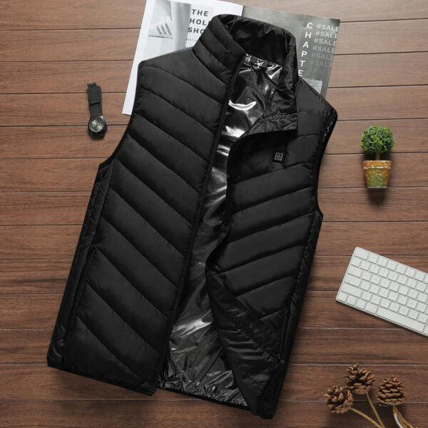 Electric Heated Unisex Thermal Winter Vest Jacket With 9 Heating Zones