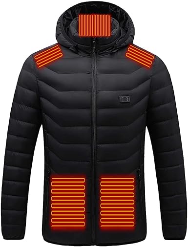 Electric Heated Thermal Winter Jacket With 15 Zones Including Shoulders & Elbows