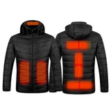 Electric Heated Unisex Thermal Winter Jacket With 9 Heating Zones