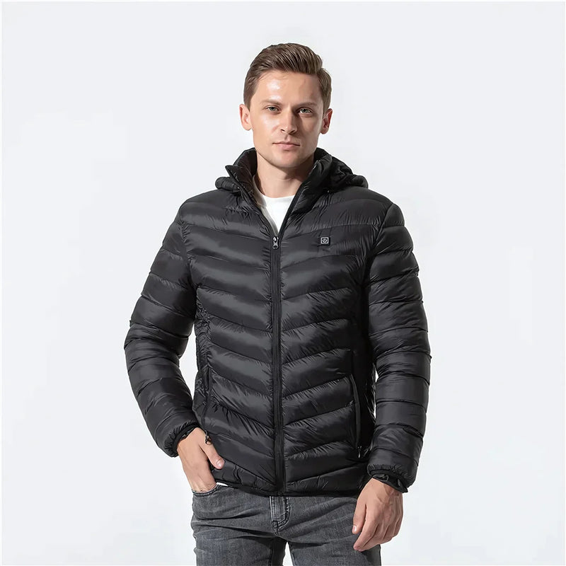 Electric Heated Unisex Thermal Winter Jacket With 9 Heating Zones