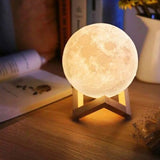 Multi Coloured 3D Moon Lamp - 20cm