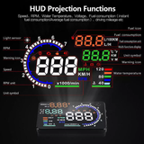 Auto Head Up Windshield Speed & Gauges Display